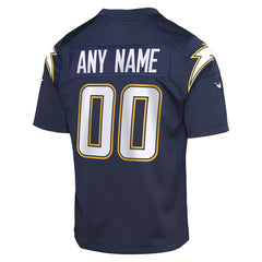Los Angeles Chargers Youth Alternate Super Chargers Game Custom Jersey - Navy