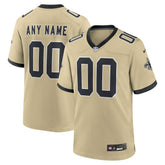 New Orleans Saints Youth Gameday Golds Alternate Custom Game Jersey - Gold