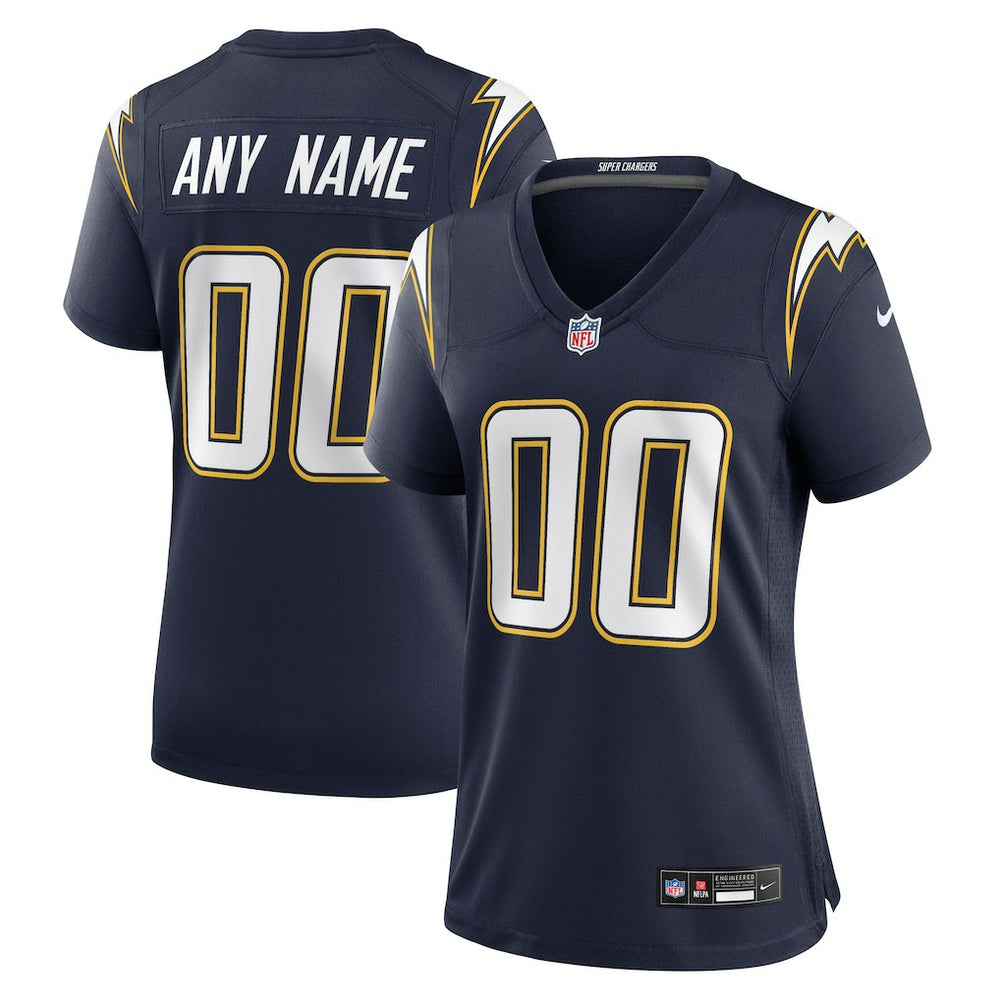 Los Angeles Chargers Women's Alternate Super Chargers Game Custom Jersey - Navy