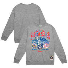 New York Yankees vs. New York Mets 2000 World Series Pullover Sweatshirt Heather Gray | Mitchell & Ness