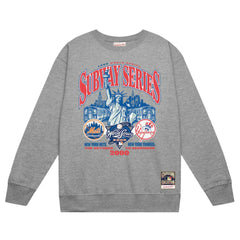 New York Yankees vs. New York Mets 2000 World Series Pullover Sweatshirt Heather Gray | Mitchell & Ness