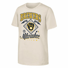 Milwaukee Brewers Outerstuff Youth Triple Hit T-Shirt Natural