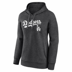 Los Angeles Dodgers Women's Team Lockup Hoodie Charcoal