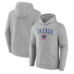 Chicago Cubs Team Lockup Hoodie Gray