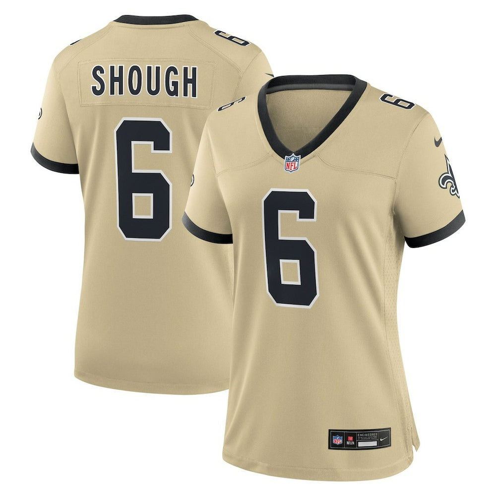 Tyler Shough New Orleans Saints Women's Alternate Game Player Jersey - Gold