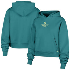 New York Yankees Women's Contemporary Basics Anderson Foundation Hoodie Teal | 47 brand