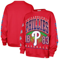 Philadelphia Phillies Women's Trendy Team Go Big Oversized Sweatshirt Red | 47 brand