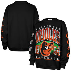 Baltimore Orioles Women's Trendy Team Go Big Oversized Sweatshirt Black | 47 brand