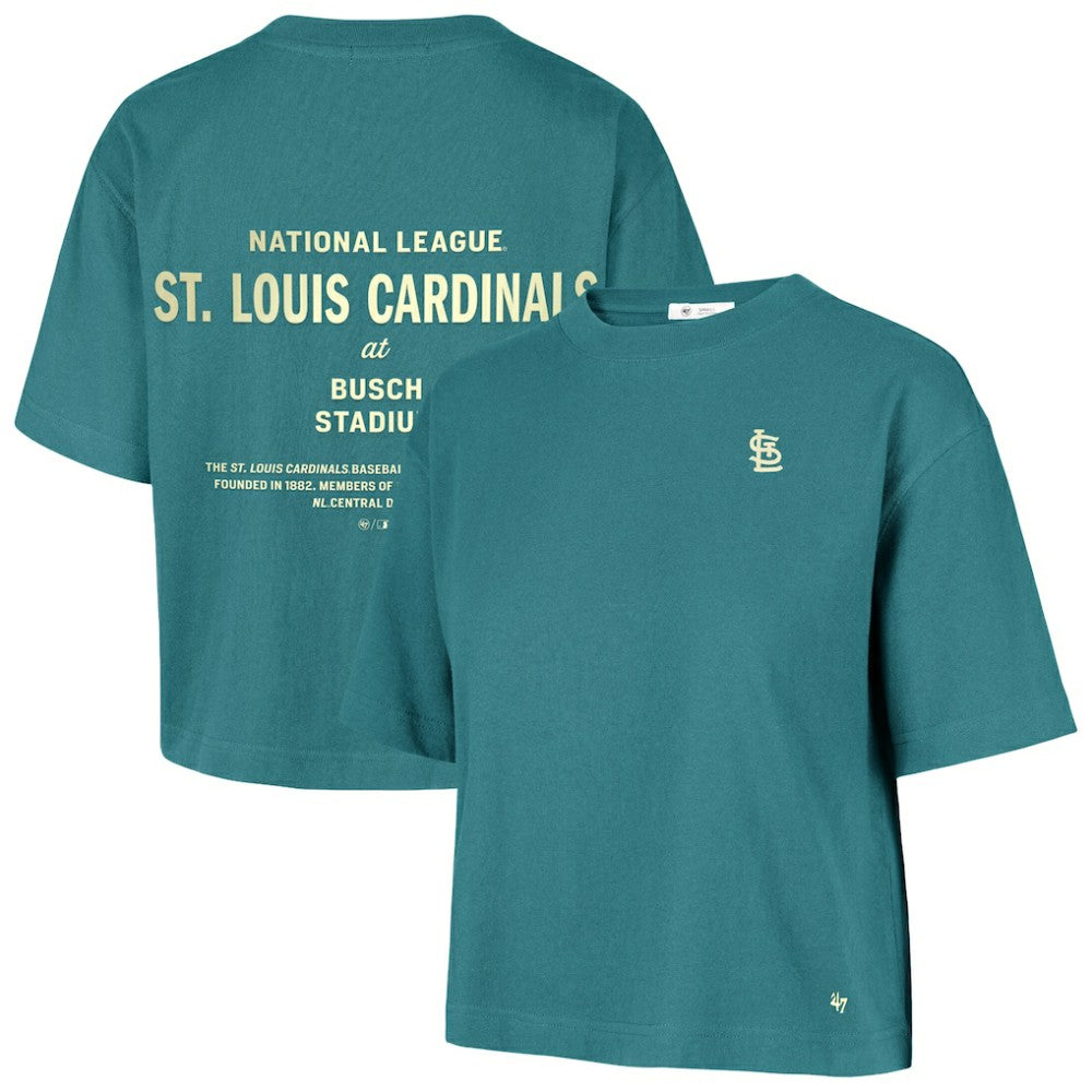St. Louis Cardinals Women's Contemporary Basics Leon City T-Shirt Teal | 47 brand