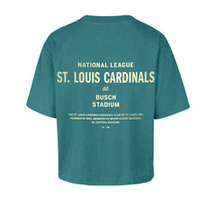 St. Louis Cardinals Women's Contemporary Basics Leon City T-Shirt Teal | 47 brand