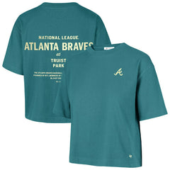 Atlanta Braves Women's Contemporary Basics Leon City T-Shirt Teal | 47 brand