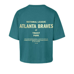 Atlanta Braves Women's Contemporary Basics Leon City T-Shirt Teal | 47 brand