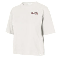 Atlanta Braves Women's Love Letter Reed City T-Shirt Cream | 47 brand
