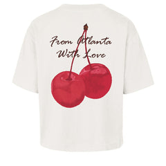 Atlanta Braves Women's Love Letter Reed City T-Shirt Cream | 47 brand