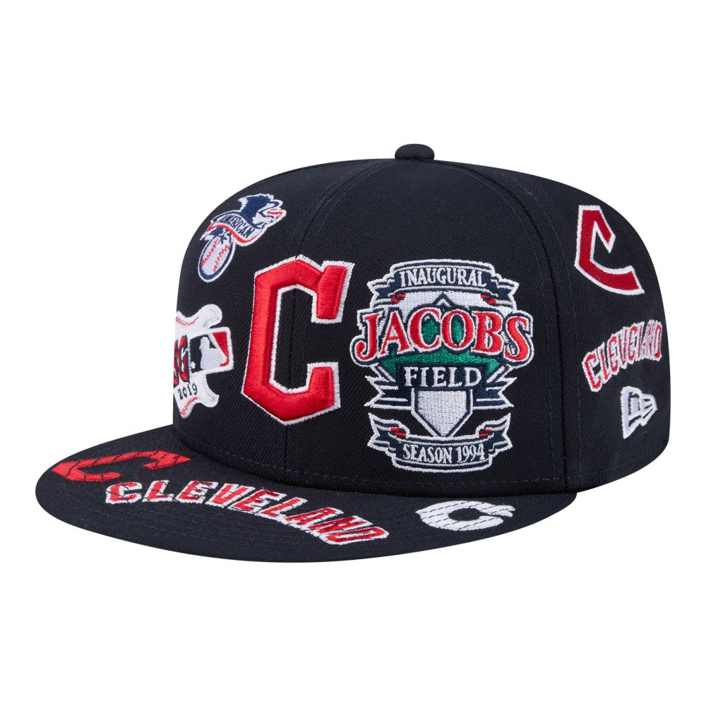 Cleveland Guardians All Over 59FIFTY Fitted Hat Navy | New Era