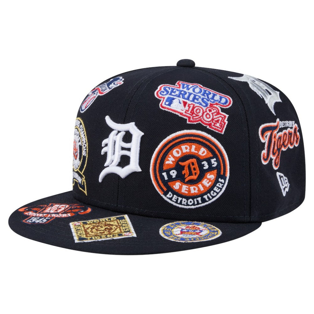 Detroit Tigers All Over 59FIFTY Fitted Hat Navy | New Era