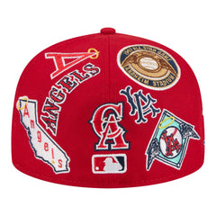 Los Angeles Angels All Over 59FIFTY Fitted Hat Red | New Era