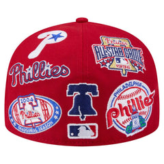Philadelphia Phillies All Over 59FIFTY Fitted Hat Red | New Era