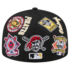 Pittsburgh Pirates All Over 59FIFTY Fitted Hat Black | New Era