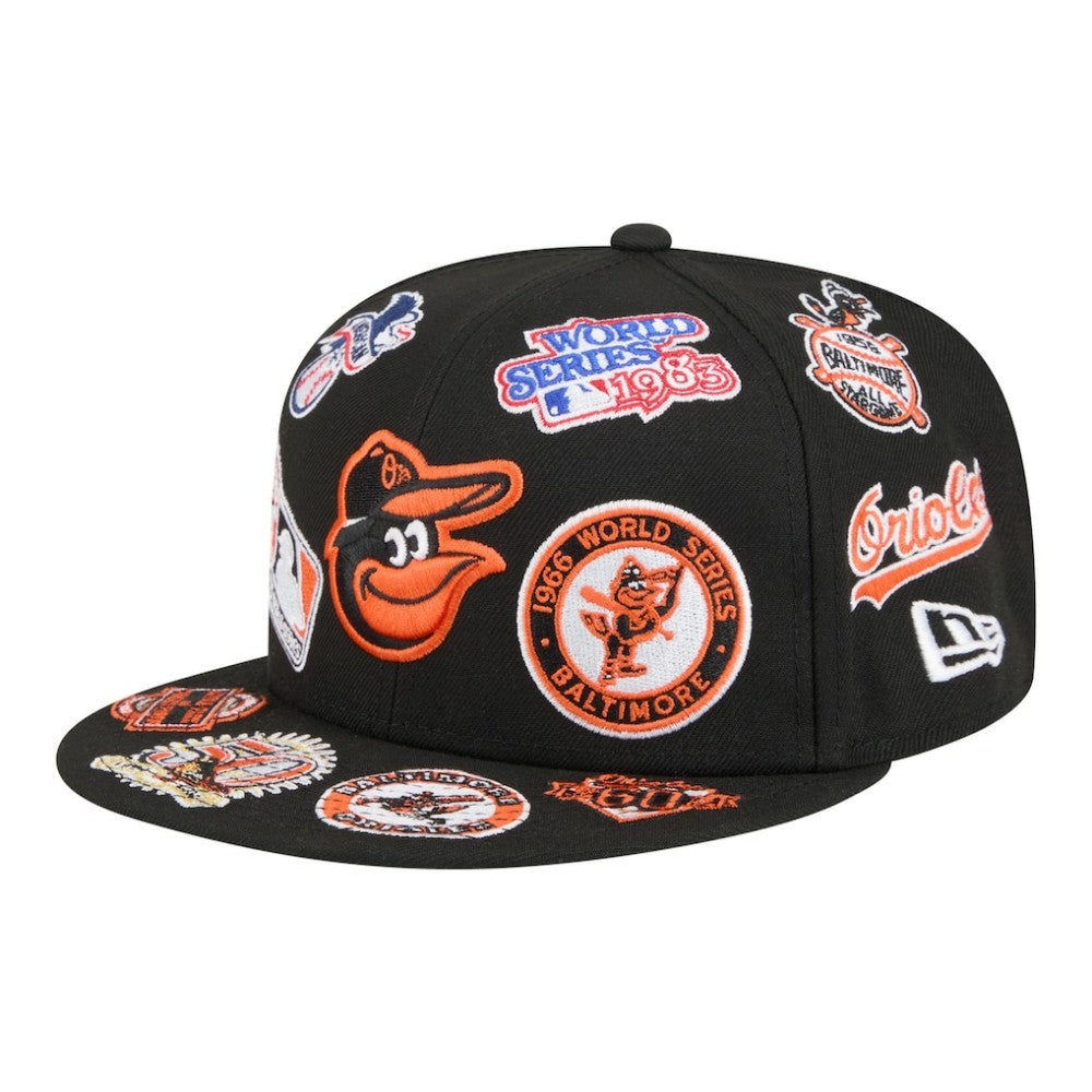 Baltimore Orioles All Over 59FIFTY Fitted Hat Black | New Era