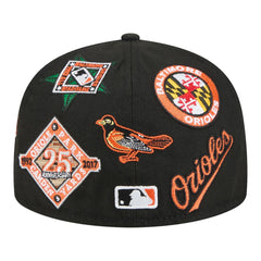 Baltimore Orioles All Over 59FIFTY Fitted Hat Black | New Era
