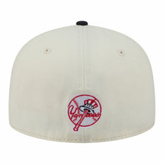 New York Yankees Two-Tone Stitch 59FIFTY Fitted Hat Cream | New Era