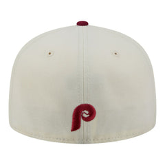 Philadelphia Phillies Two-Tone Stitch 59FIFTY Fitted Hat Cream | New Era