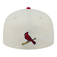 St. Louis Cardinals Two-Tone Stitch 59FIFTY Fitted Hat Cream | New Era