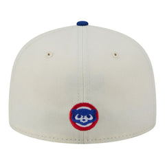 Chicago Cubs Two-Tone Stitch 59FIFTY Fitted Hat Cream | New Era