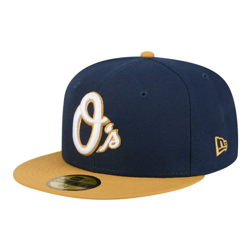Baltimore Orioles Two-Tone Color Pack 59FIFTY Fitted Hat Navy/Khaki | New Era