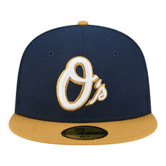 Baltimore Orioles Two-Tone Color Pack 59FIFTY Fitted Hat Navy/Khaki | New Era