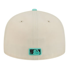 Chicago Cubs Two-Tone Color Pack 59FIFTY Fitted Hat Light Beige/Turquoise | New Era