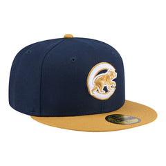 Chicago Cubs Two-Tone Color Pack 59FIFTY Fitted Hat Navy/Khaki | New Era