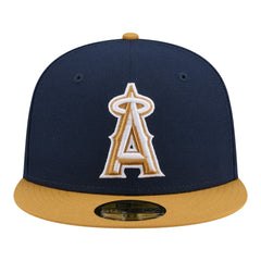 Los Angeles Angels Two-Tone Color Pack 59FIFTY Fitted Hat Navy/Khaki | New Era