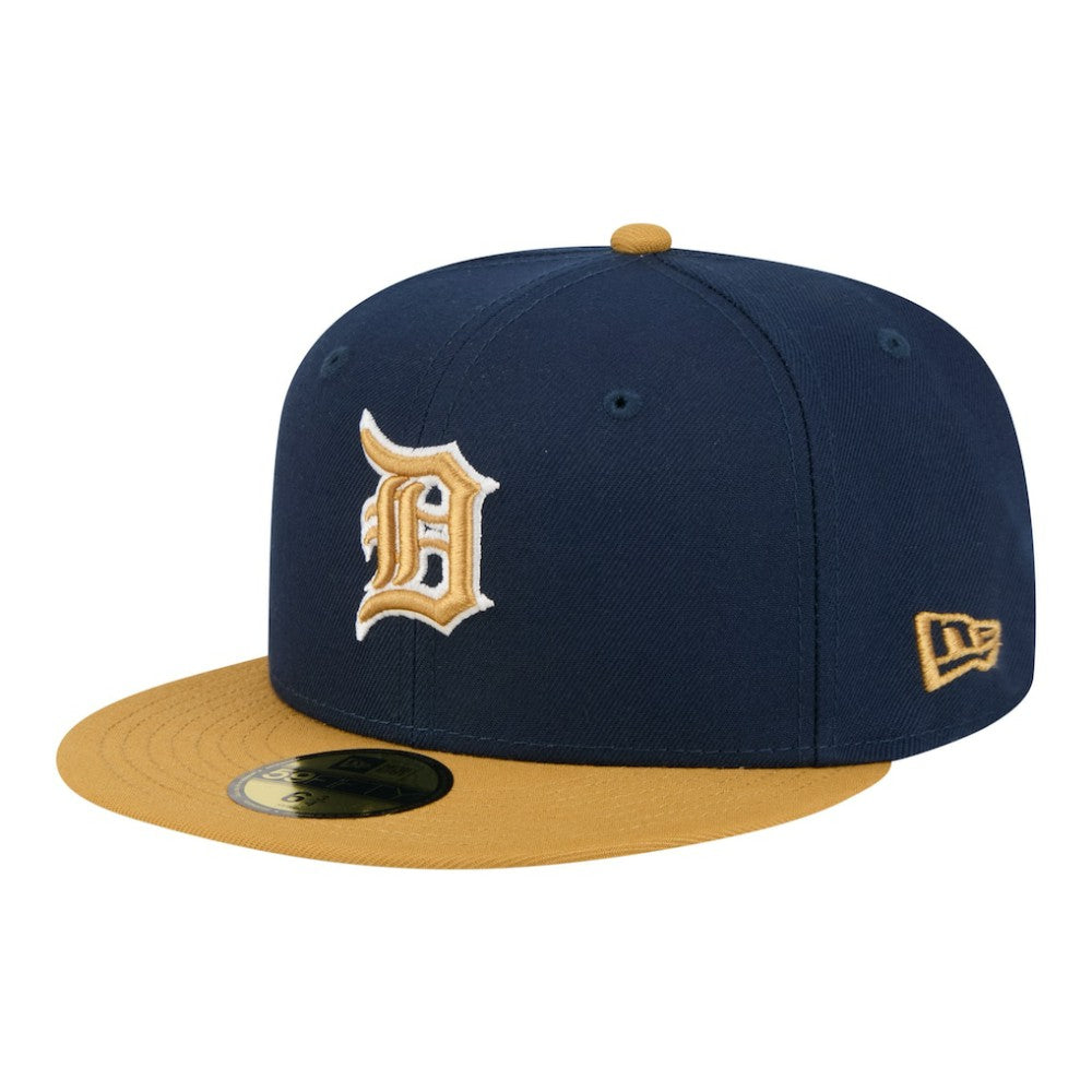 Detroit Tigers Two-Tone Color Pack 59FIFTY Fitted Hat Navy/Khaki | New Era