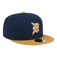 Detroit Tigers Two-Tone Color Pack 59FIFTY Fitted Hat Navy/Khaki | New Era