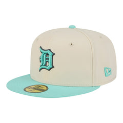 Detroit Tigers Two-Tone Color Pack 59FIFTY Fitted Hat Light Beige/Turquoise | New Era