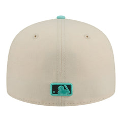 Los Angeles Angels Two-Tone Color Pack 59FIFTY Fitted Hat Light Beige/Turquoise | New Era