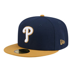 Philadelphia Phillies Two-Tone Color Pack 59FIFTY Fitted Hat Navy/Khaki | New Era