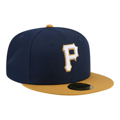 Pittsburgh Pirates Two-Tone Color Pack 59FIFTY Fitted Hat Navy/Khaki | New Era