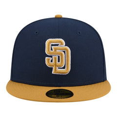 San Diego Padres Two-Tone Color Pack 59FIFTY Fitted Hat Navy/Khaki | New Era