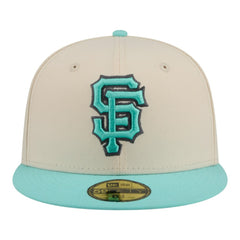 San Francisco Giants Two-Tone Color Pack 59FIFTY Fitted Hat Light Beige/Turquoise | New Era