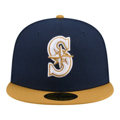 Seattle Mariners Two-Tone Color Pack 59FIFTY Fitted Hat Navy/Khaki | New Era