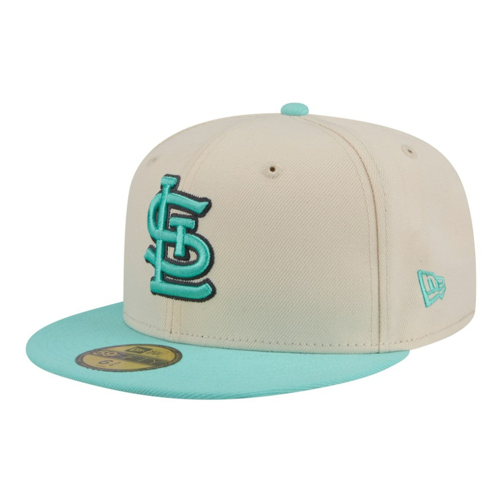 St. Louis Cardinals Two-Tone Color Pack 59FIFTY Fitted Hat Light Beige/Turquoise | New Era