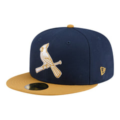 St. Louis Cardinals Two-Tone Color Pack 59FIFTY Fitted Hat Navy/Khaki | New Era