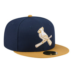 St. Louis Cardinals Two-Tone Color Pack 59FIFTY Fitted Hat Navy/Khaki | New Era