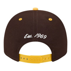 San Diego Padres Arched A-Frame 9FIFTY Adjustable Hat Brown/Gold | New Era