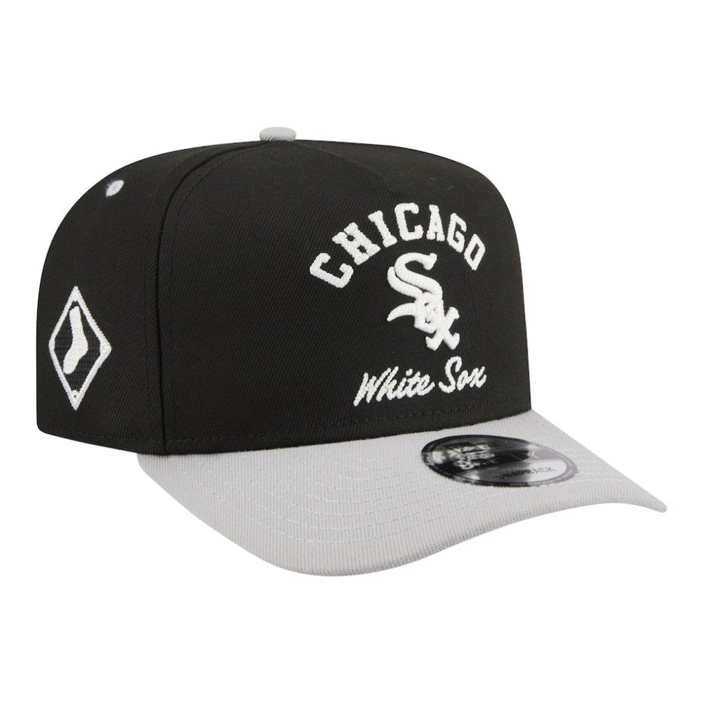 Chicago White Sox Arched A-Frame 9FIFTY Adjustable Hat Black | New Era
