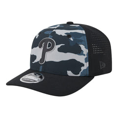 Philadelphia Phillies Tonal Camo 9SEVENTY Stretch-Snap Hat Black | New Era