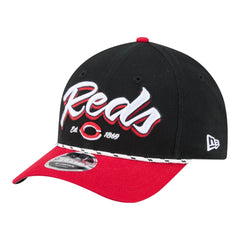 Cincinnati Reds Team Loyal 9FORTY M-Crown Adjustable Hat Black/Red | New Era